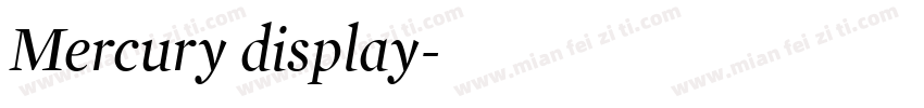 Mercury display字体转换